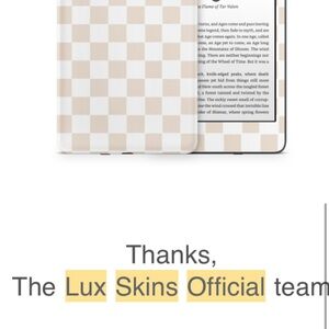 Beige Checkered Tablet Skin - kindle gen11